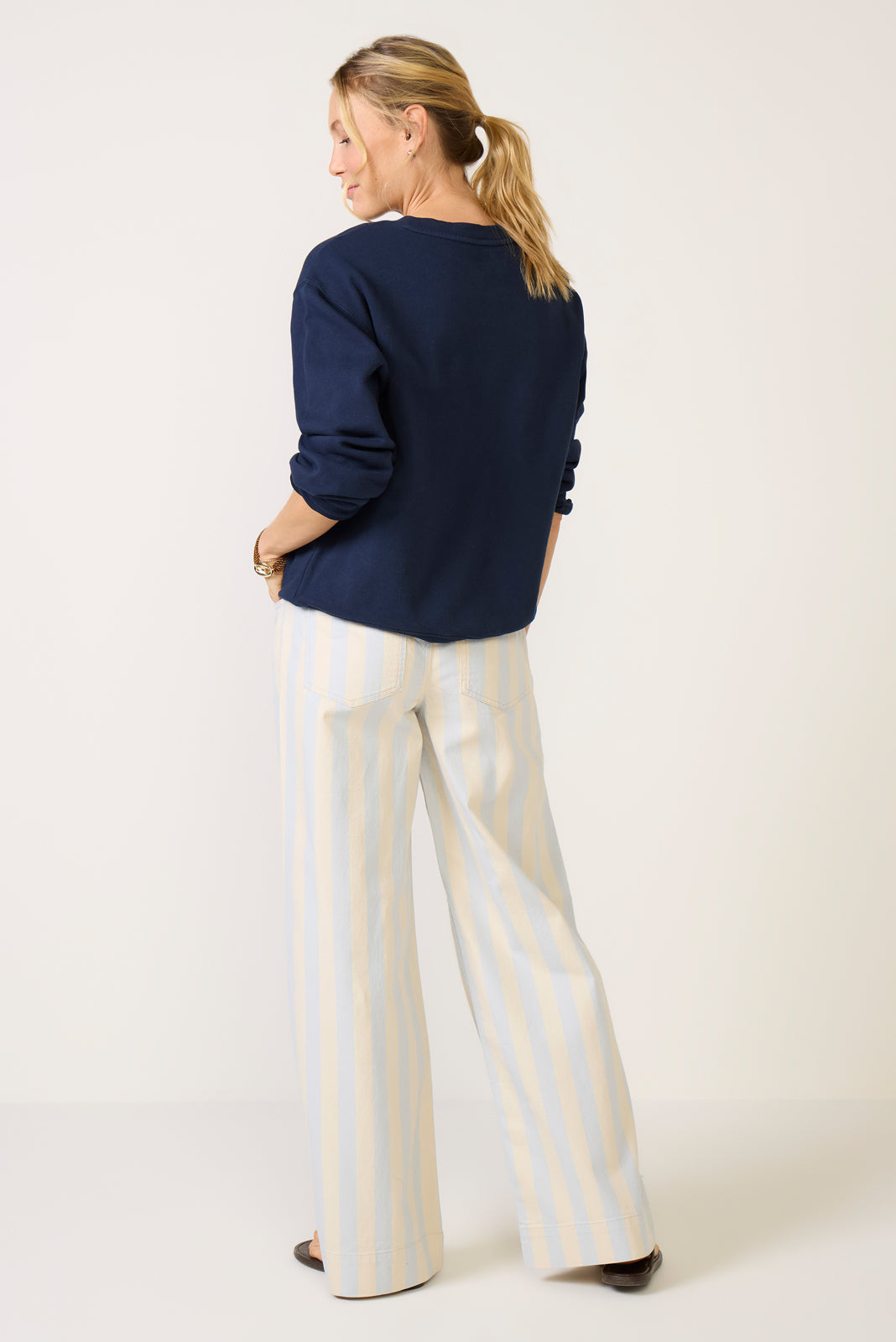 Maker Wide Leg Stripe Pant