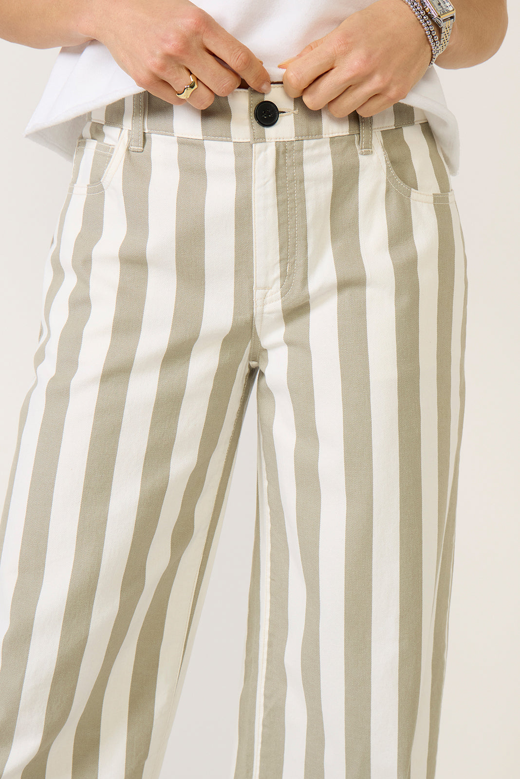 Maker Wide Leg Stripe Pant