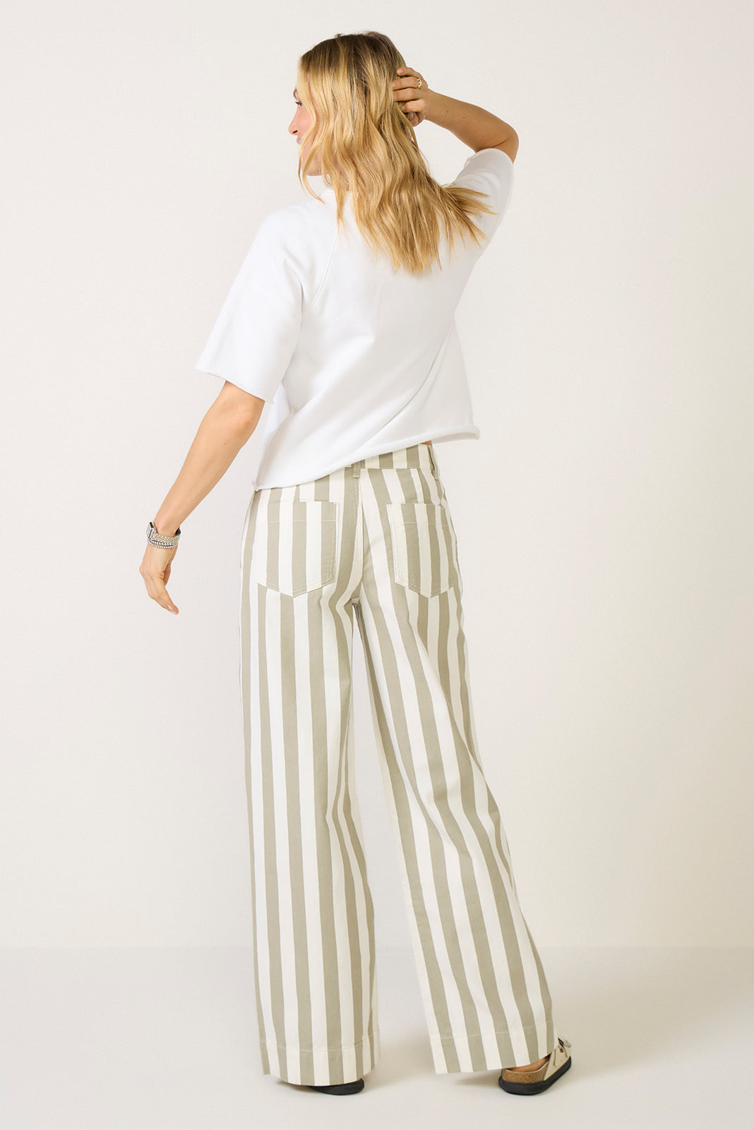 Maker Wide Leg Stripe Pant