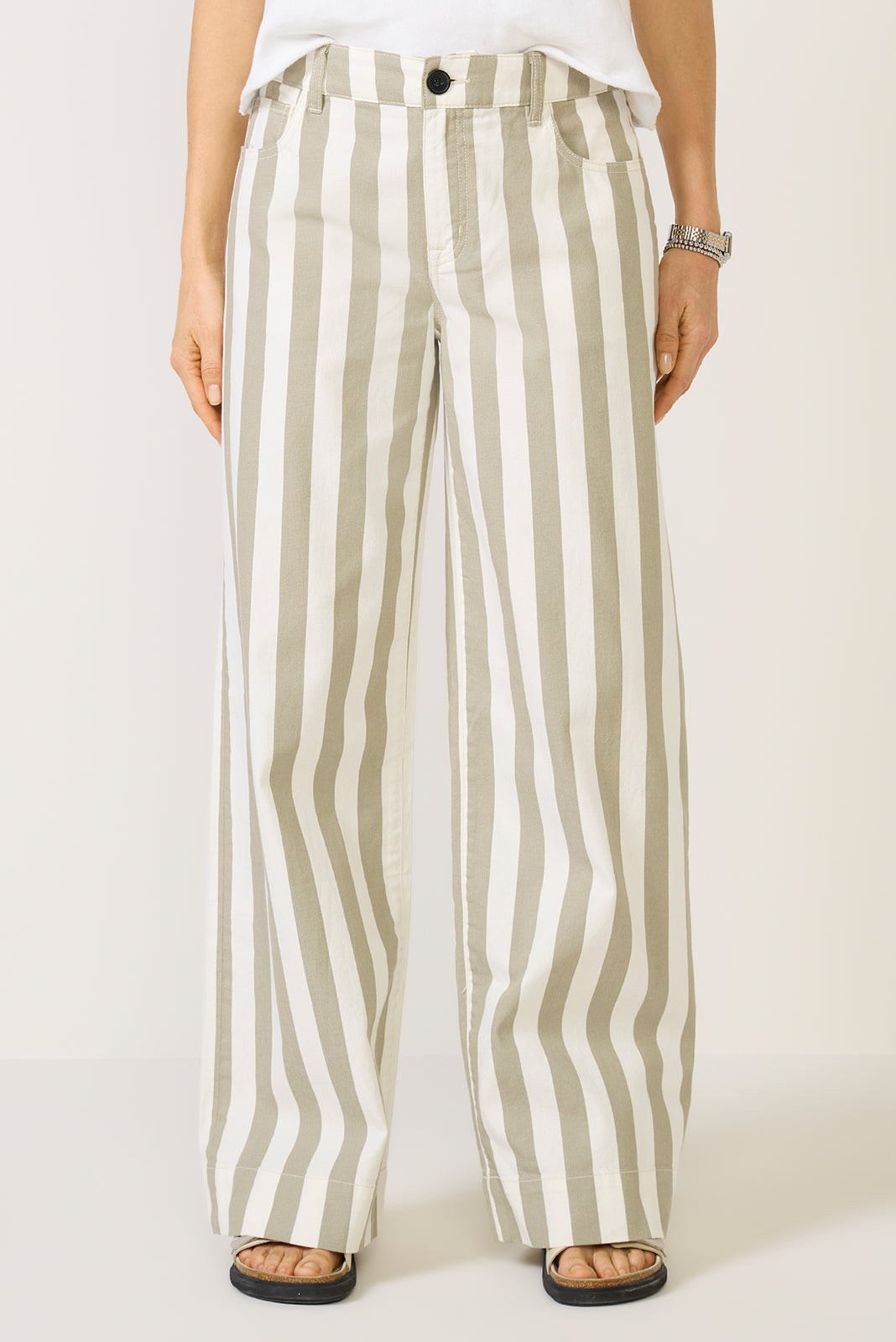Maker Wide Leg Stripe Pant