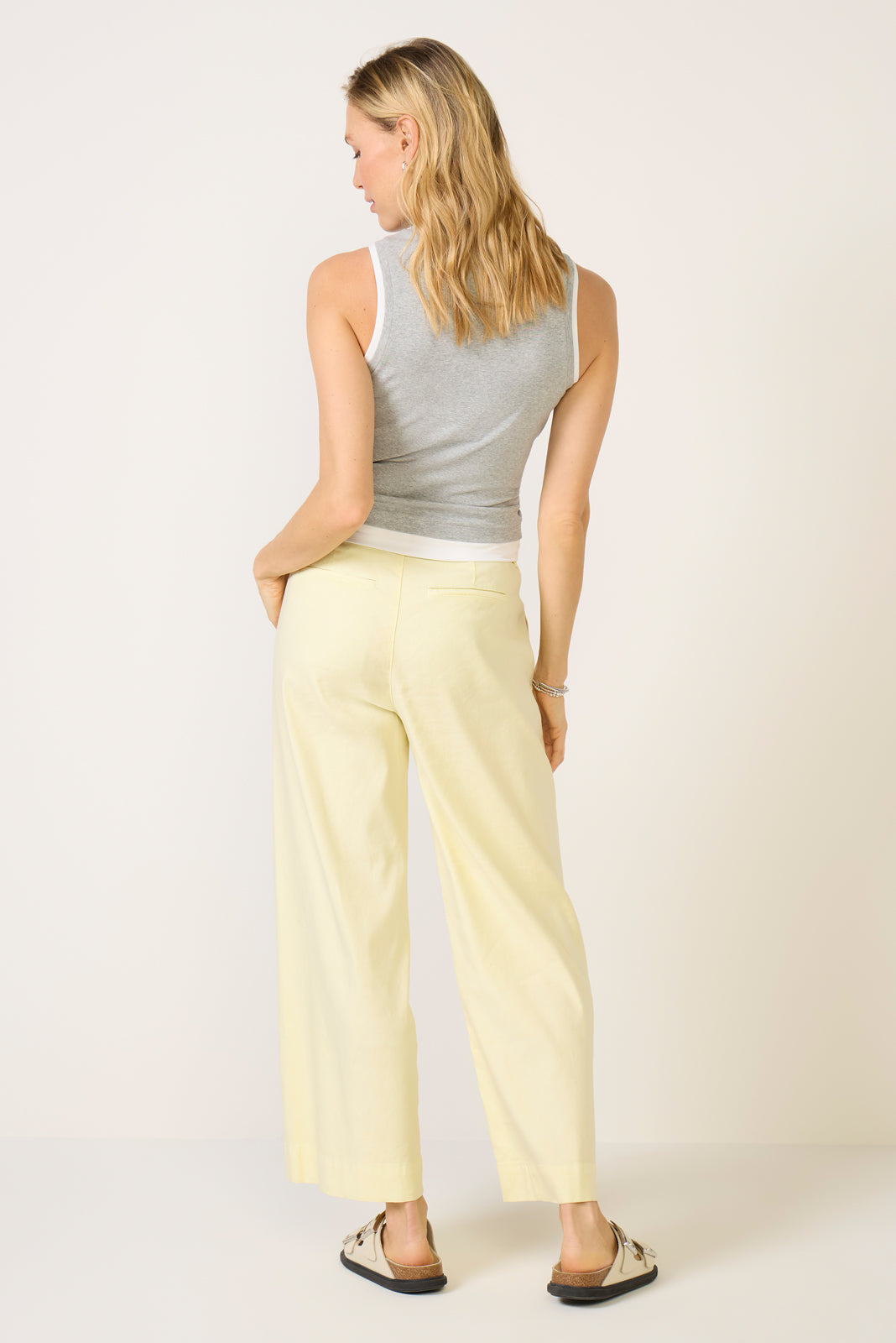 Joelle Stretch Linen Crop Pant