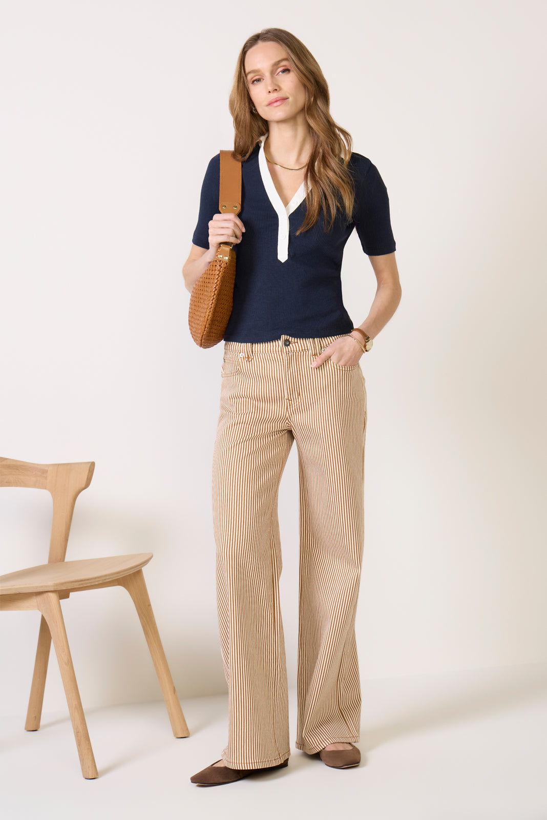 Catie Ribbed Polo Top