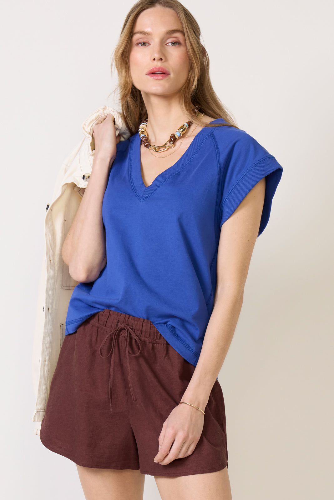 Nora V Neck Muscle Tee