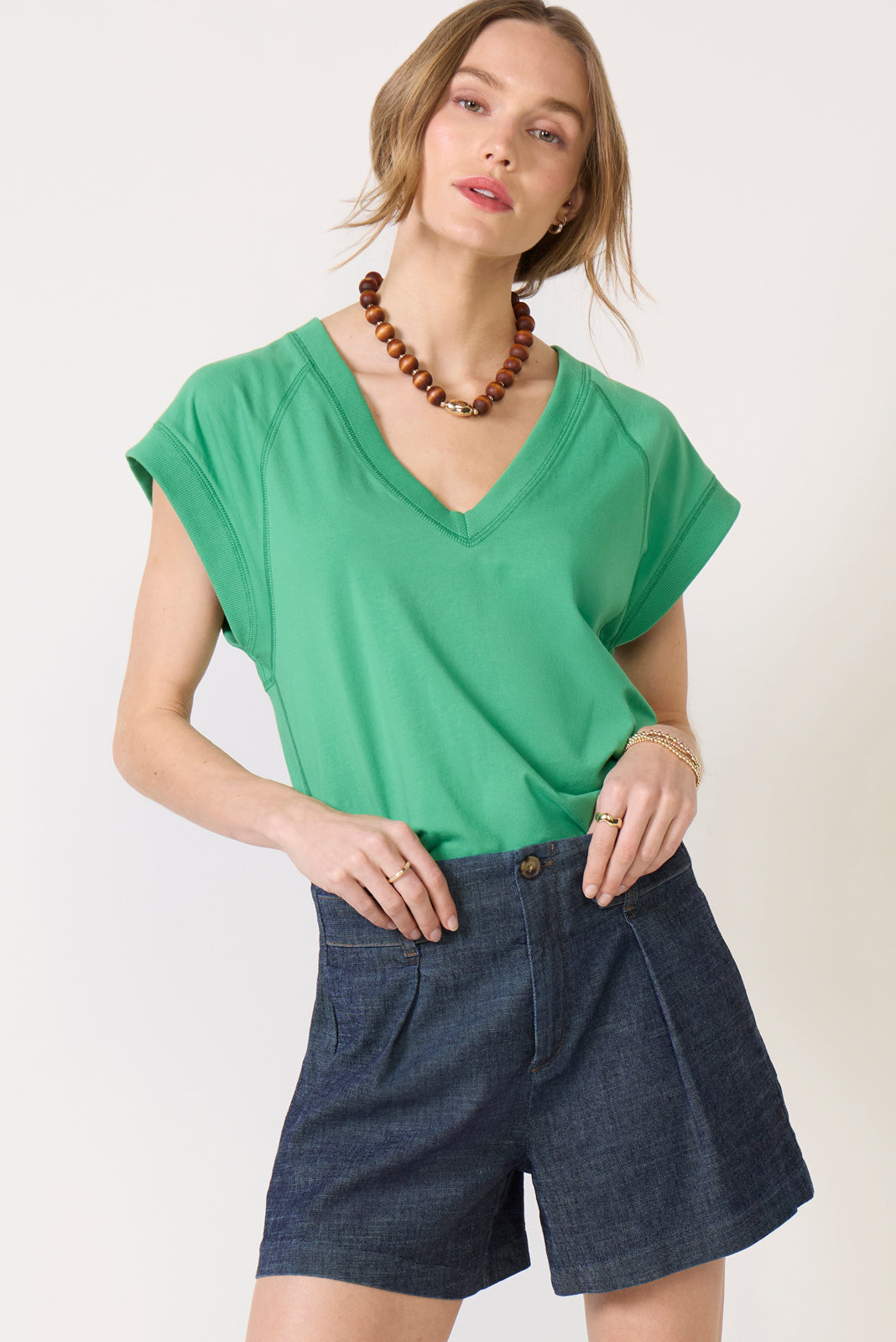 Nora V Neck Muscle Tee