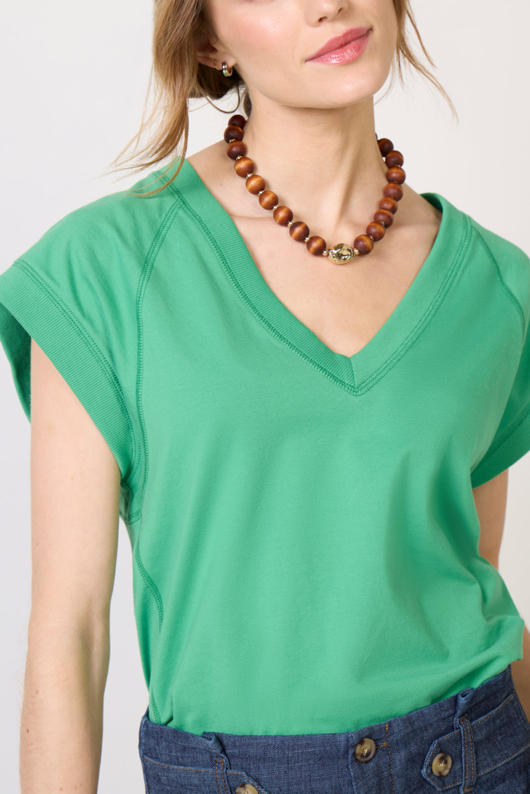 Nora V Neck Muscle Tee