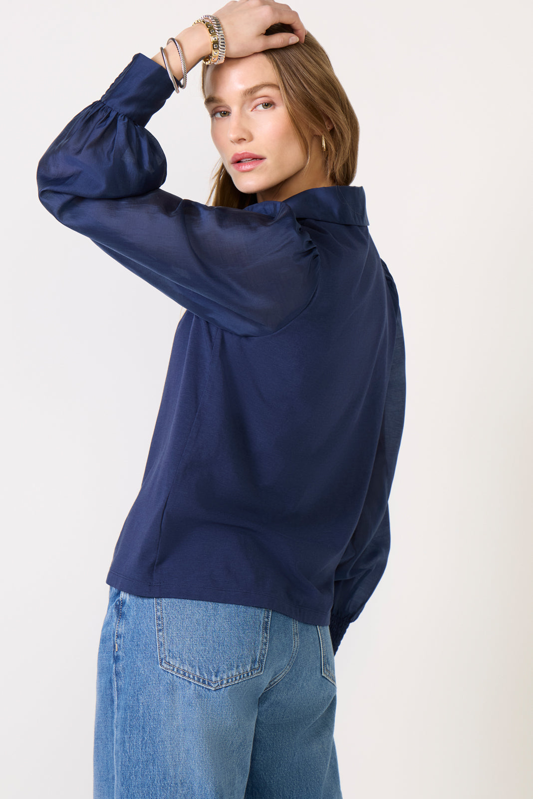 Nelly Sheer Sleeve Top