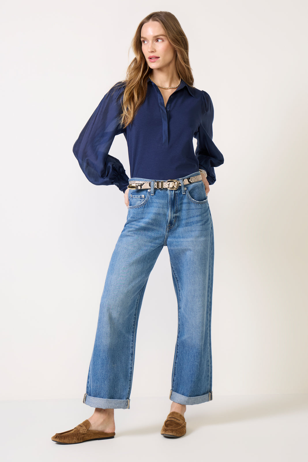 Nelly Sheer Sleeve Top