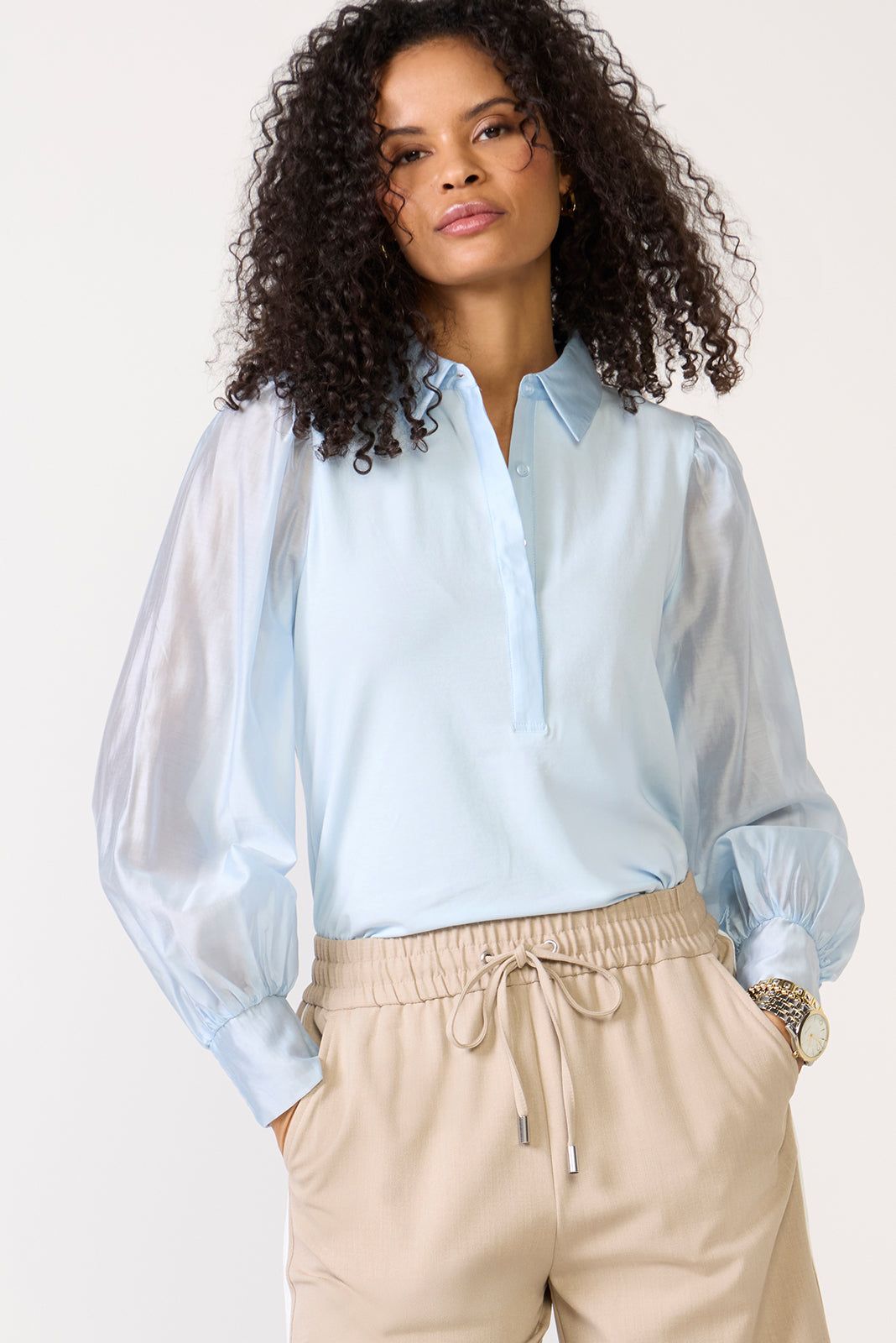 Nelly Sheer Sleeve Top