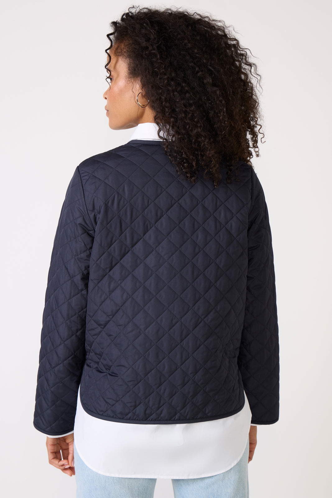 Cashel Collarless Quilted Jacket