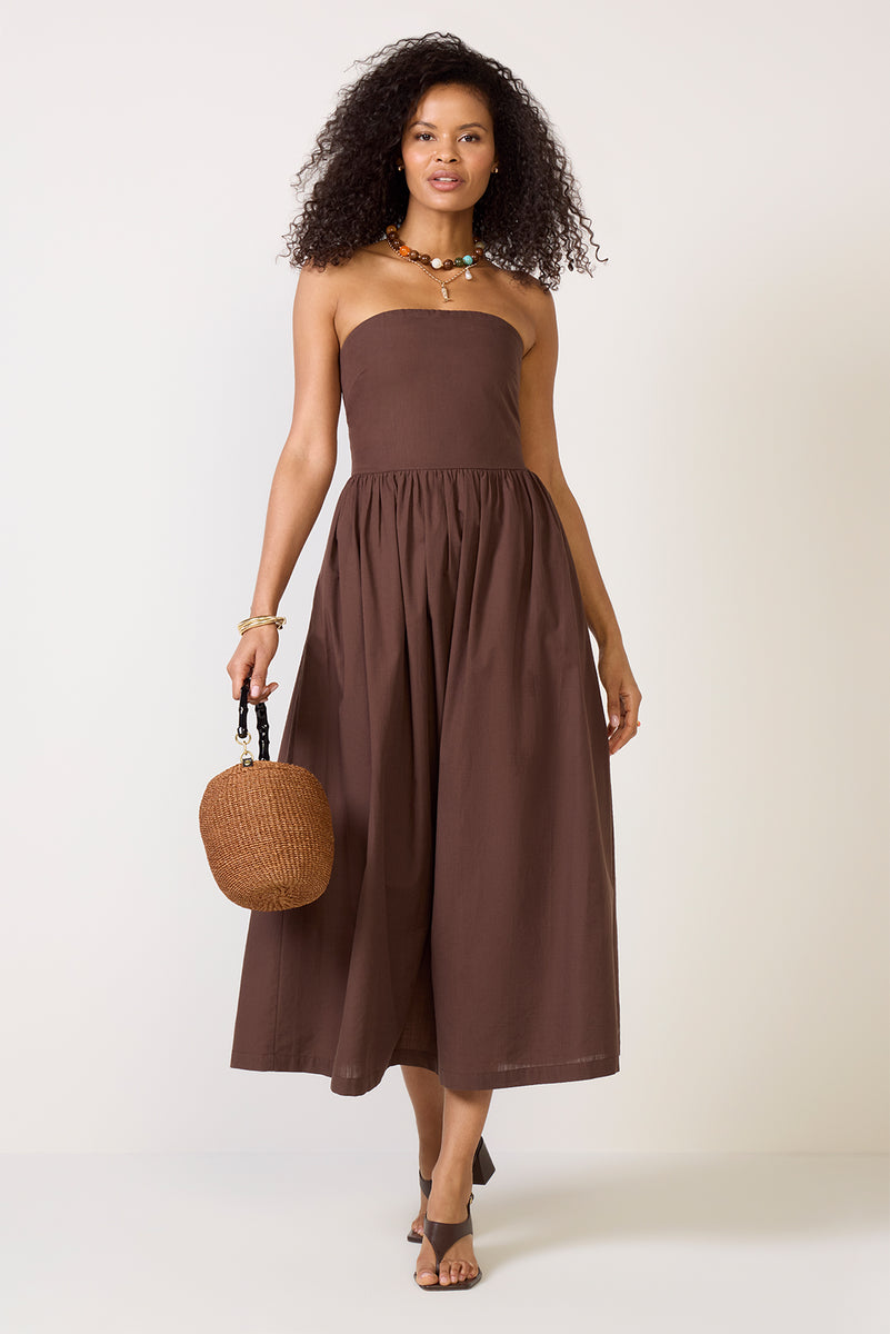 brown strapless midi dress Michael Stars Kelsey - KEEN Utility San Jose swatches-carlee-rib-long-sleeve-mini-dress Great for any cup Size:96mm
