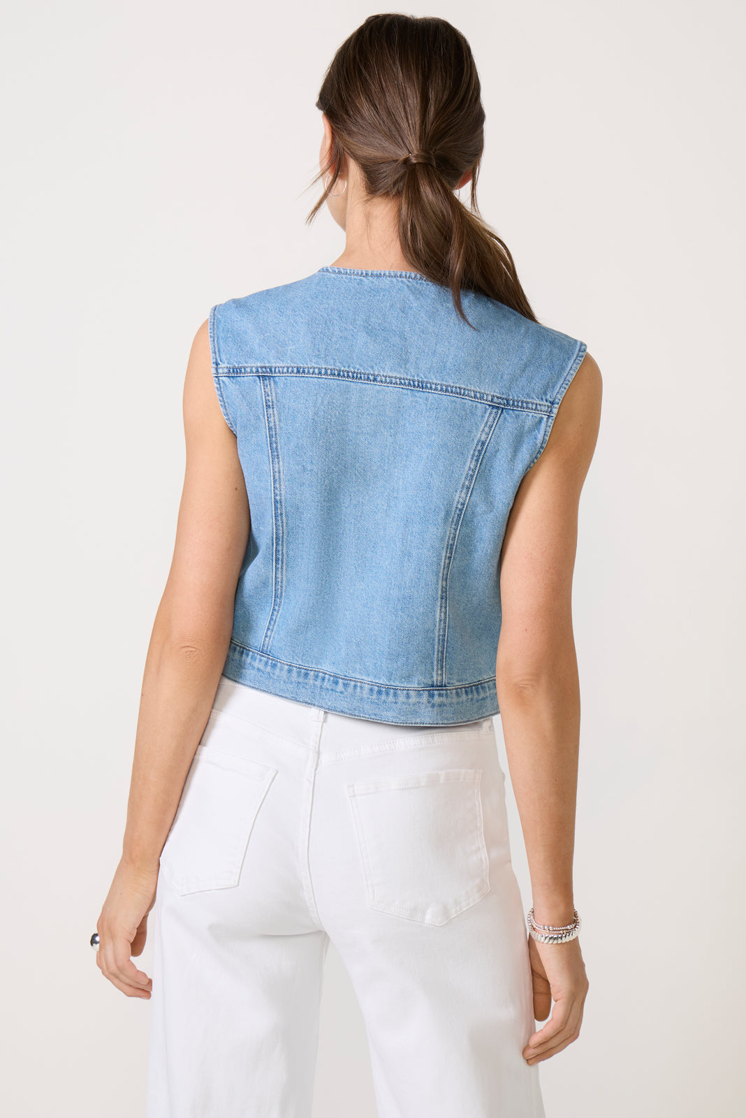 Greta Pieced Denim Vest