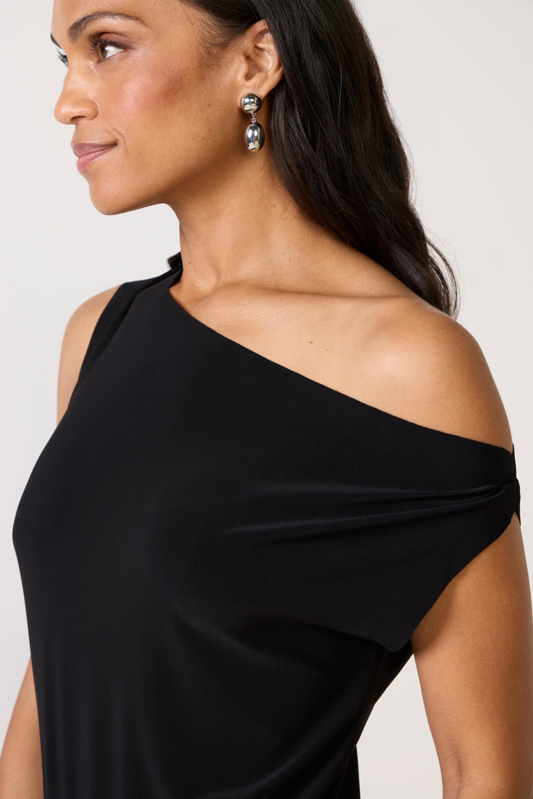 blue dress for baby girl Go Where You Choose Black One Shoulder Top, Small - The Mint Julep Boutique main image 1
