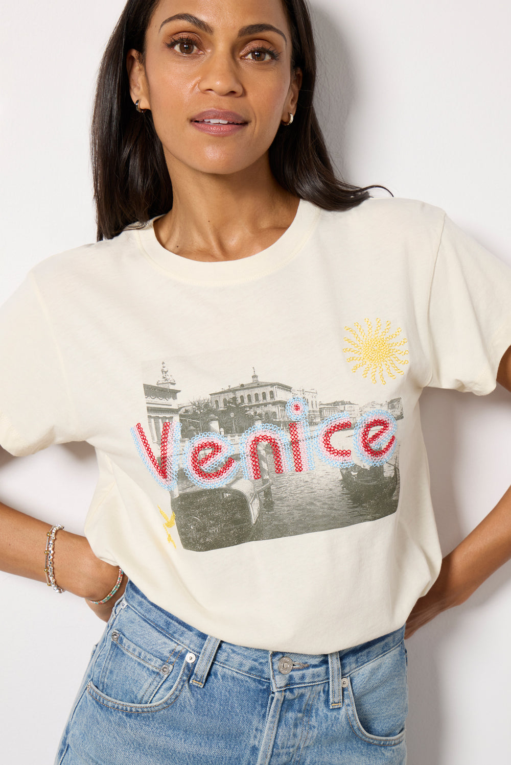 Venice Rolled Sleeve Top- 2 Colors main image 0