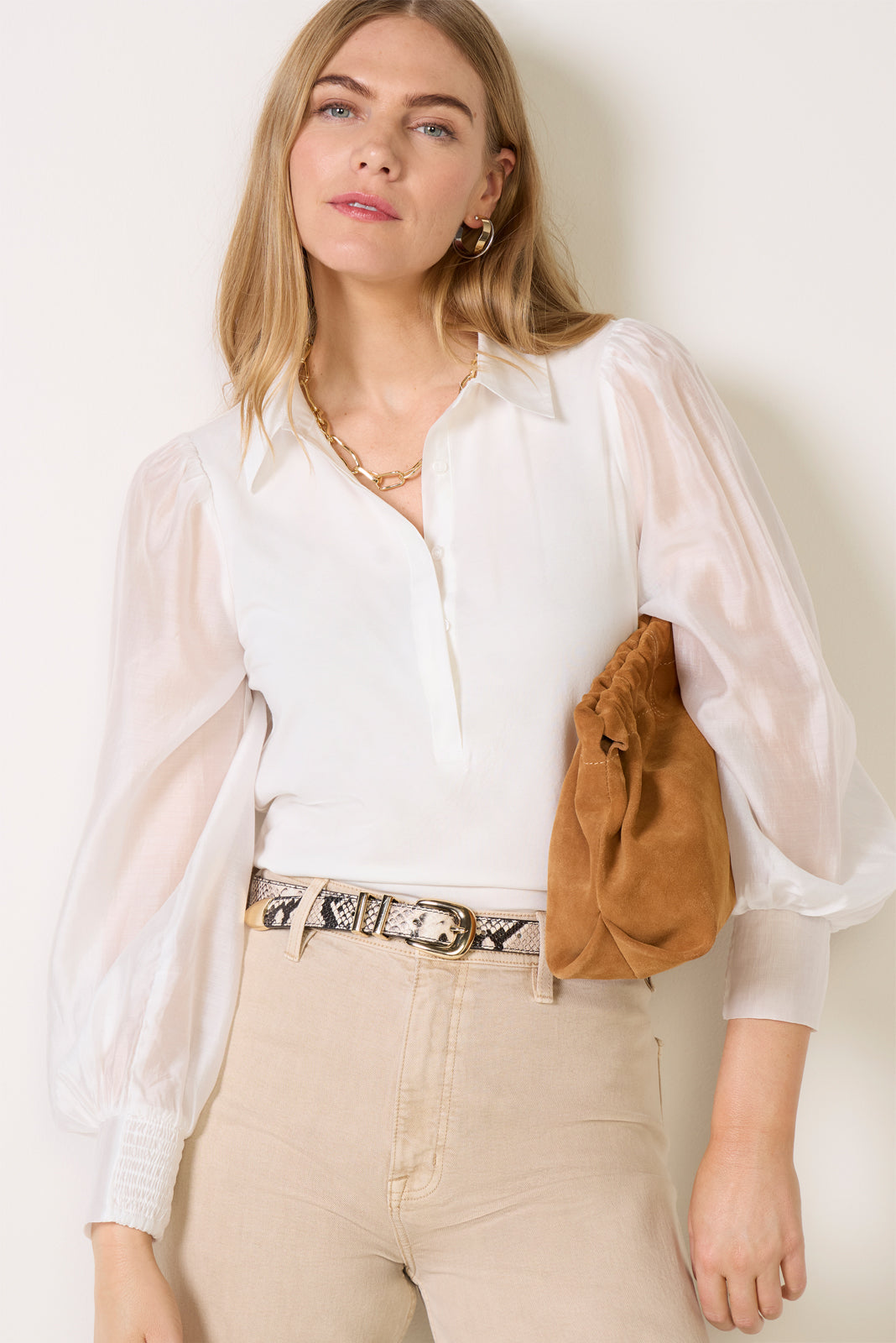 Nelly Sheer Sleeve Top