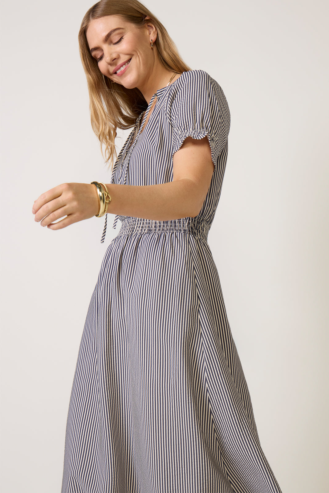 Mina Stripe Midi Dress