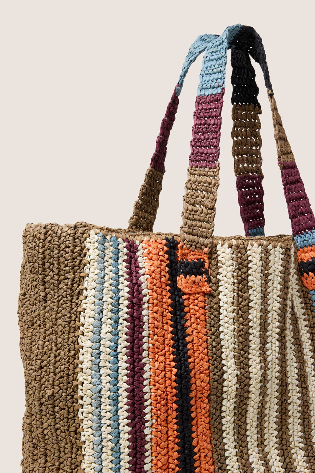 Woven Striped Tote