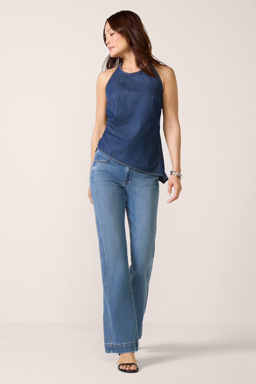 Asymmetrical Hem Halter Top