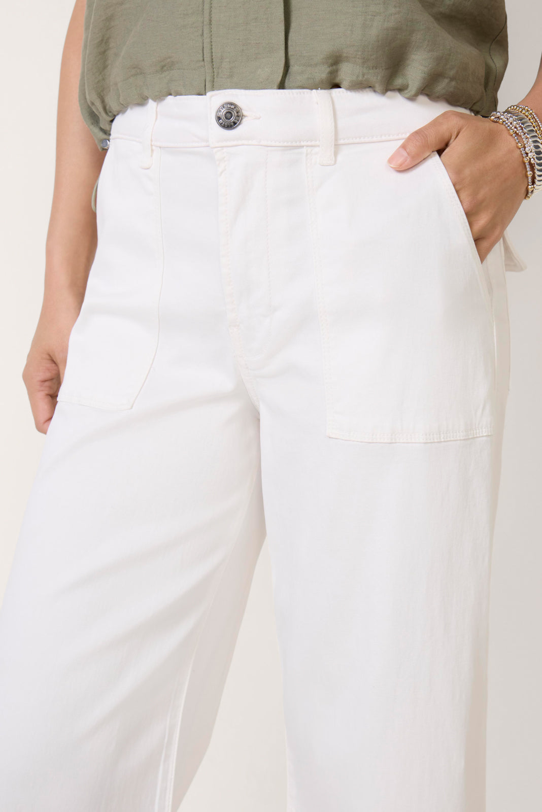 Meg Wide Leg W Porckchop Pocket