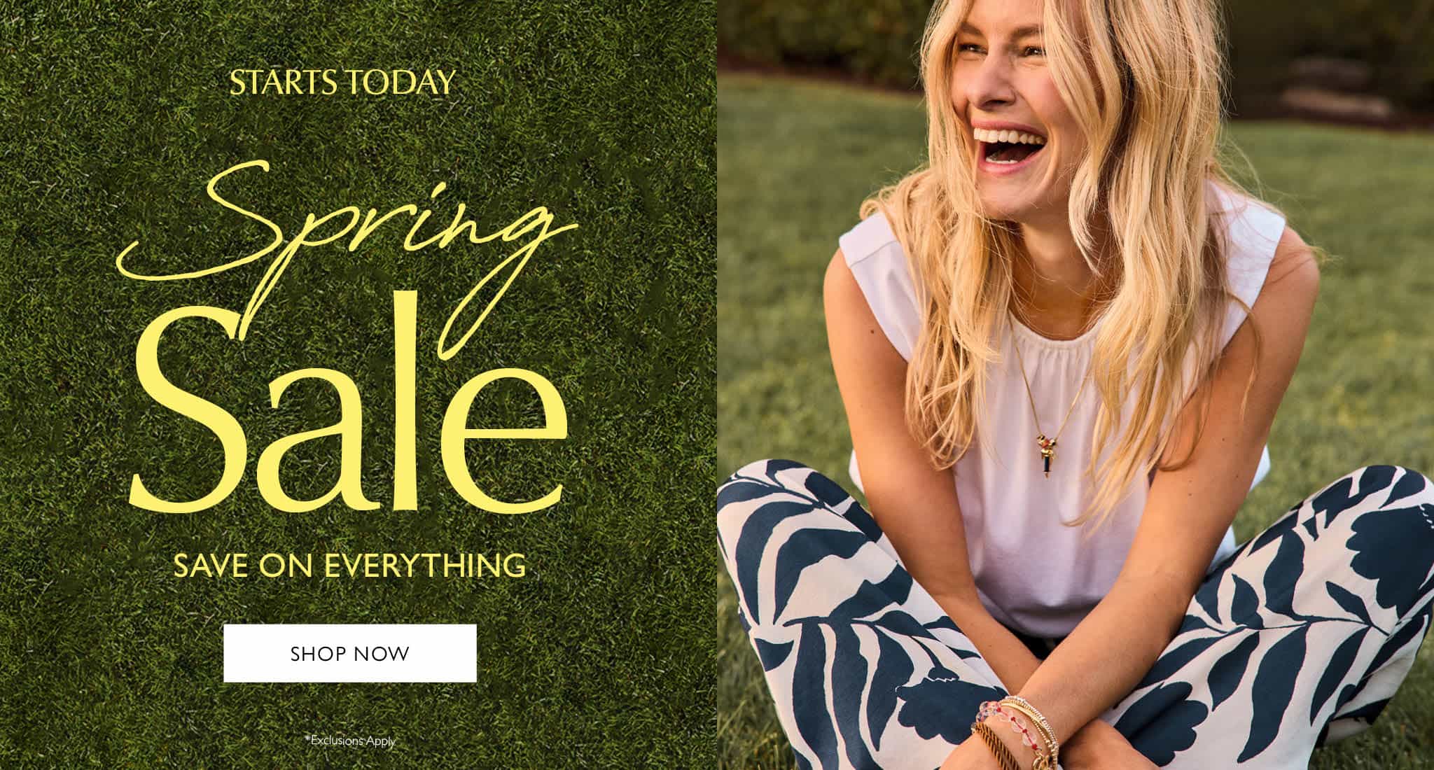 Spring Sale, Save on Everything, Shop Now