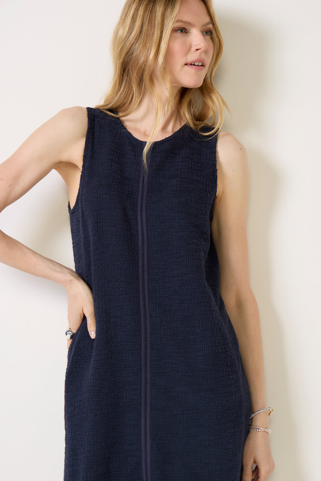 Mary Textured Shift Dress