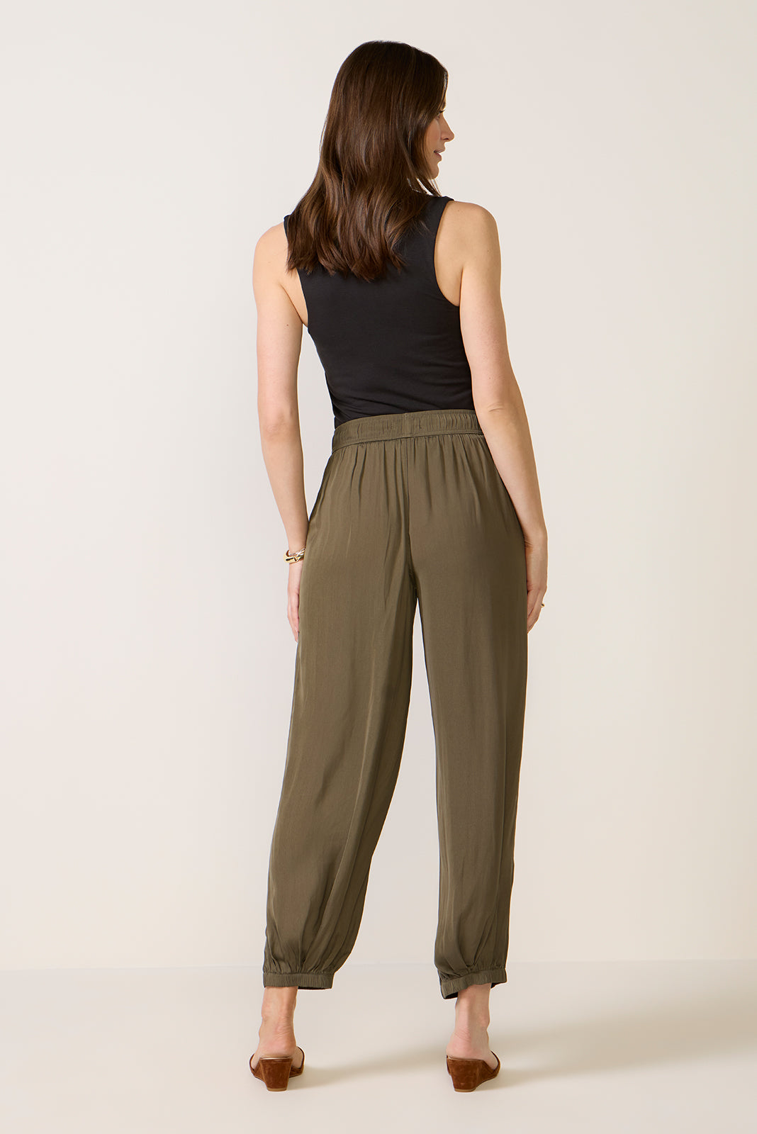 【OLIVE】Washed balloon pants Melody Soft Micro Balloon Pant
