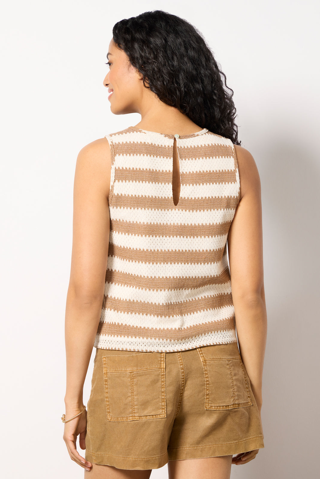 Bree Striped Crochet Tank