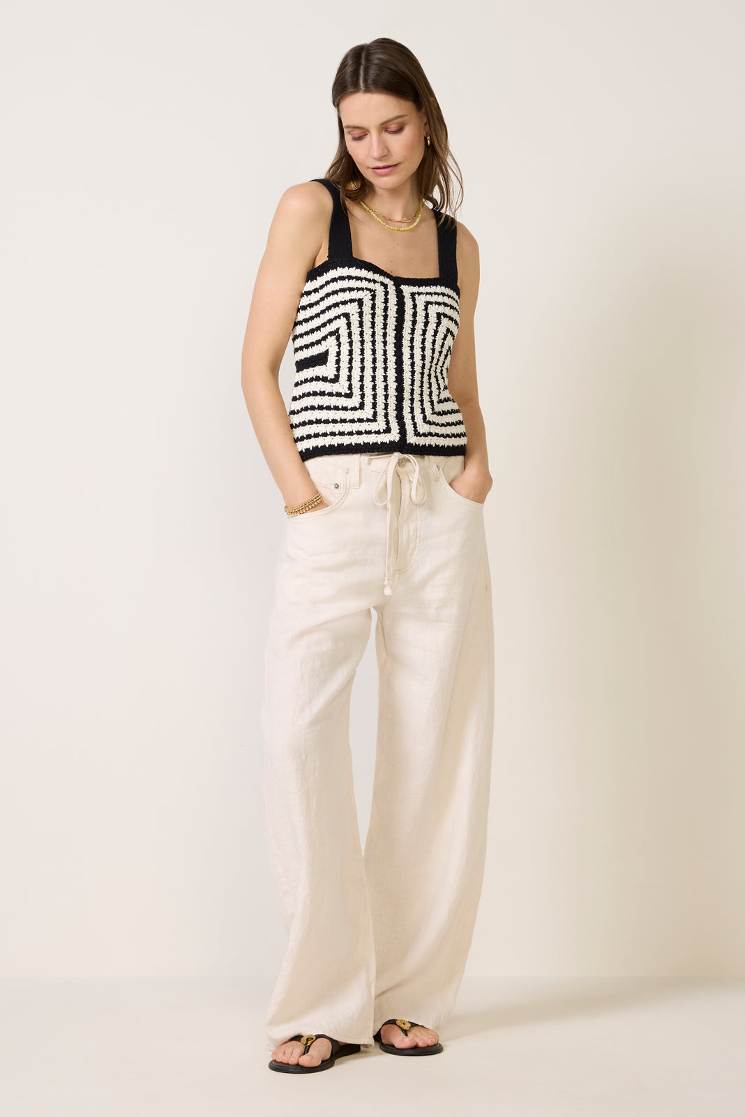 Gigi Strappy Square Neck Tank