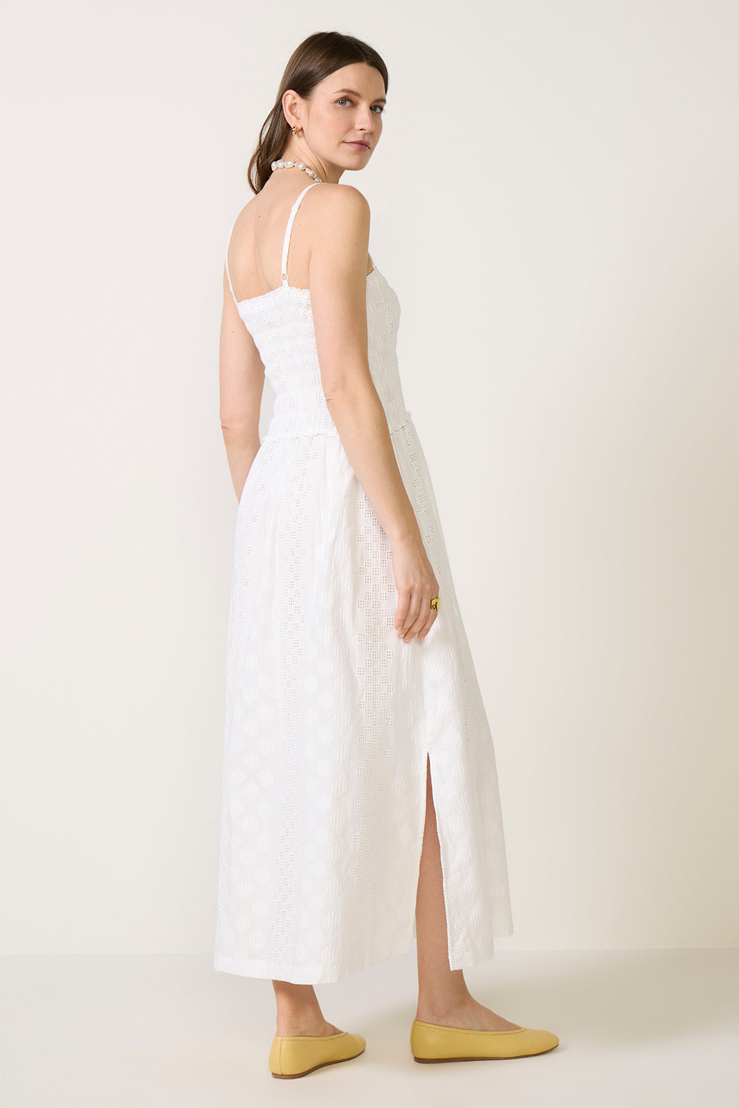 SPLENDID Women's Kyleah Geo Eyelet Dress, Size XL, White