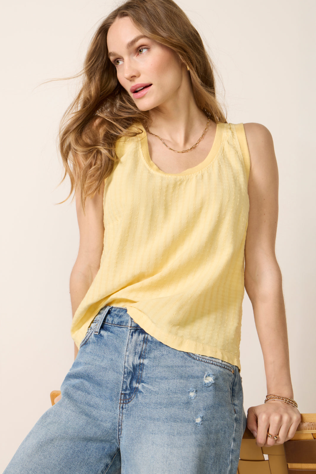 Stripe Linen Tank