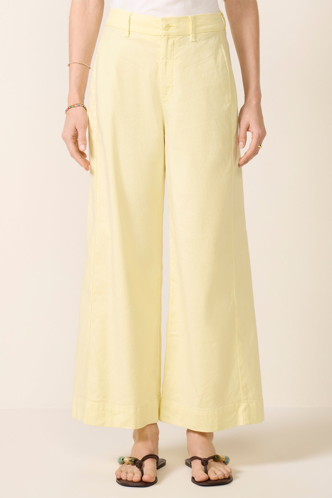 Joelle Stretch Linen Crop Pant