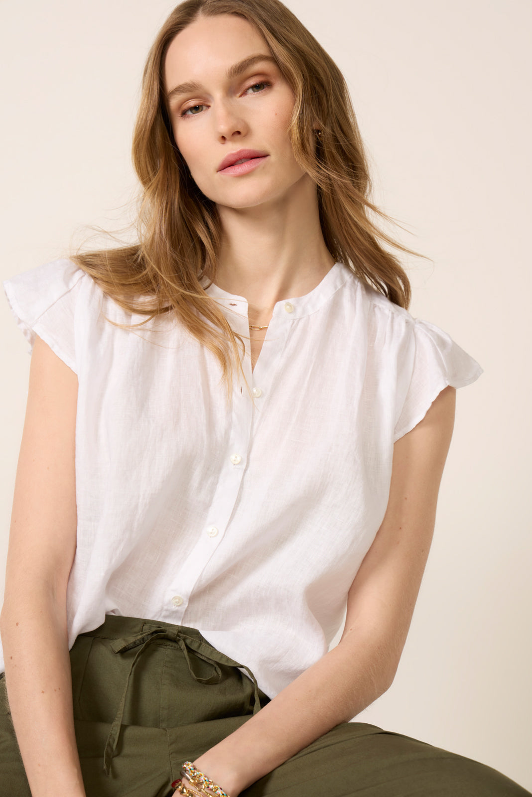 Janey Linen Top