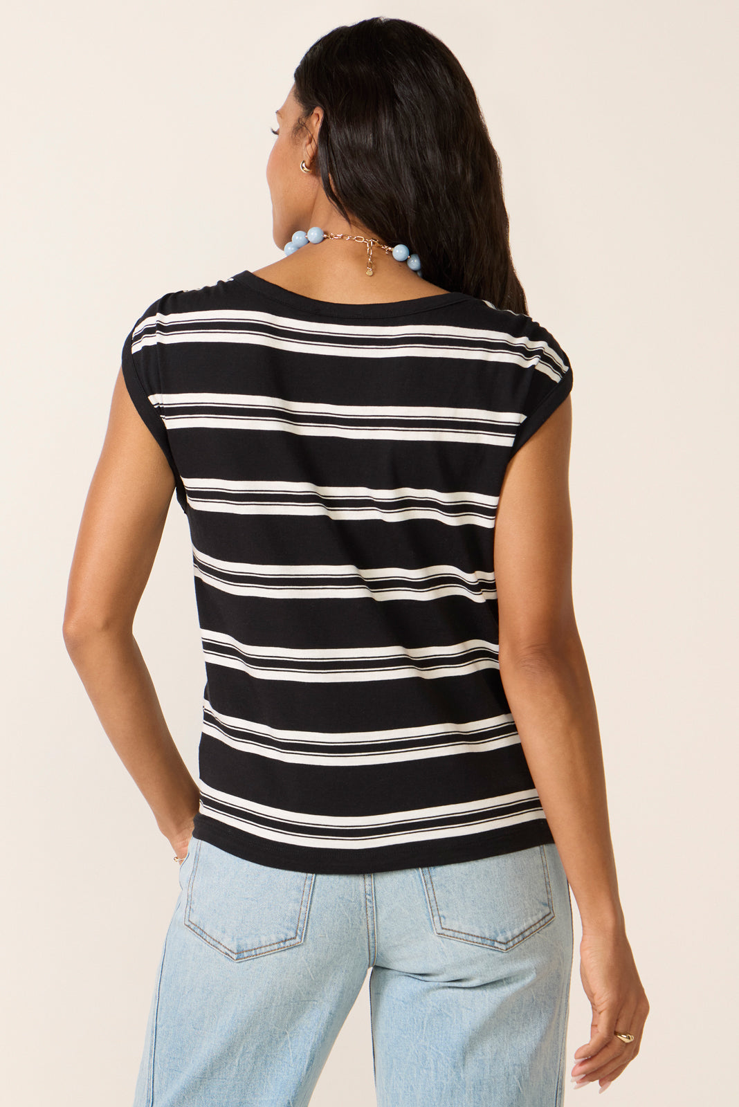 Rhissa Striped Muscle Top