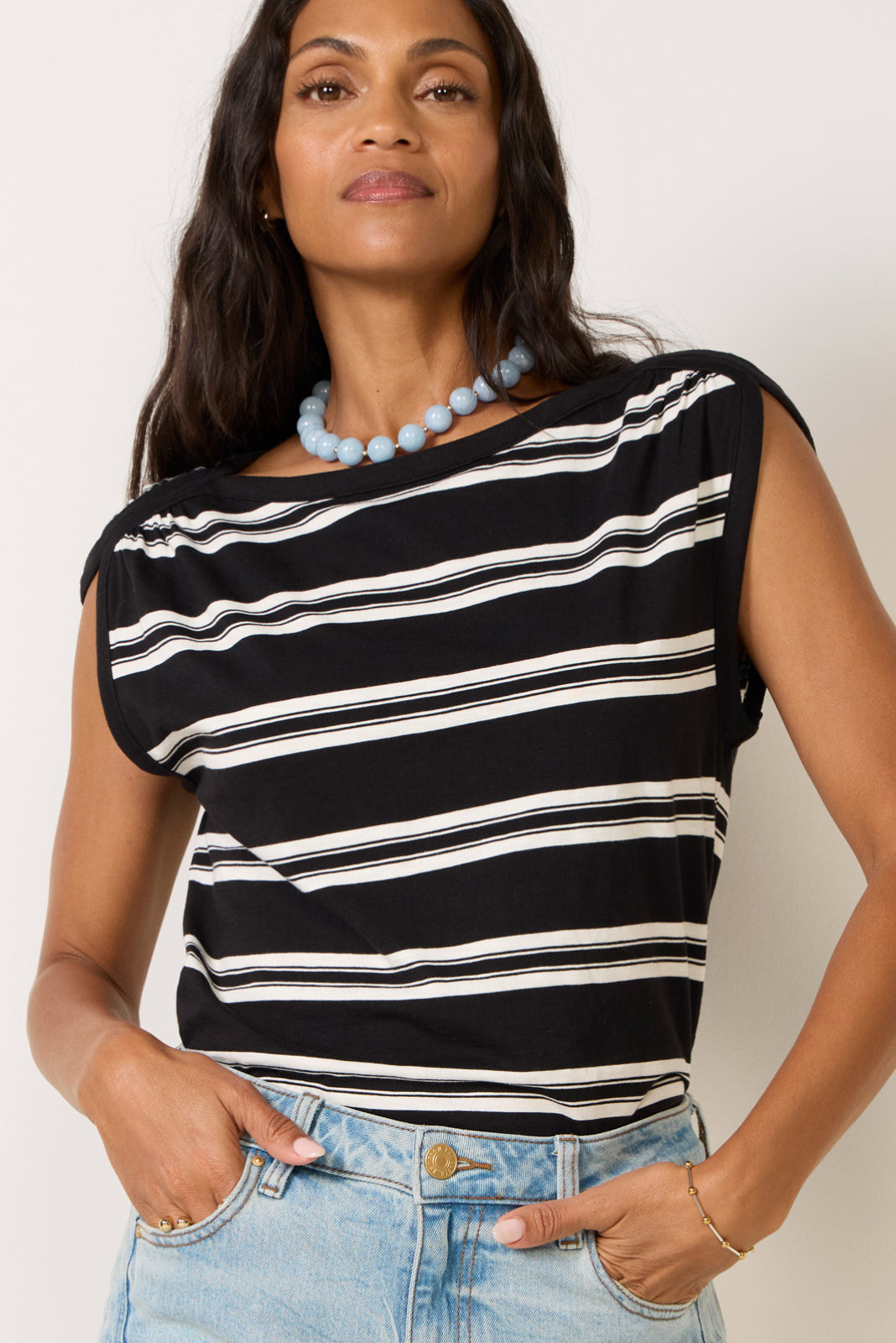 トップス eaphi MULTI SHOULDER PARTS RIB TOPS Signature Rib Asym One Shoulder Support Top | Athleta