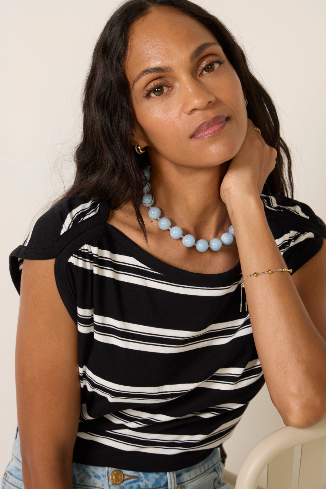 Rhissa Striped Muscle Top