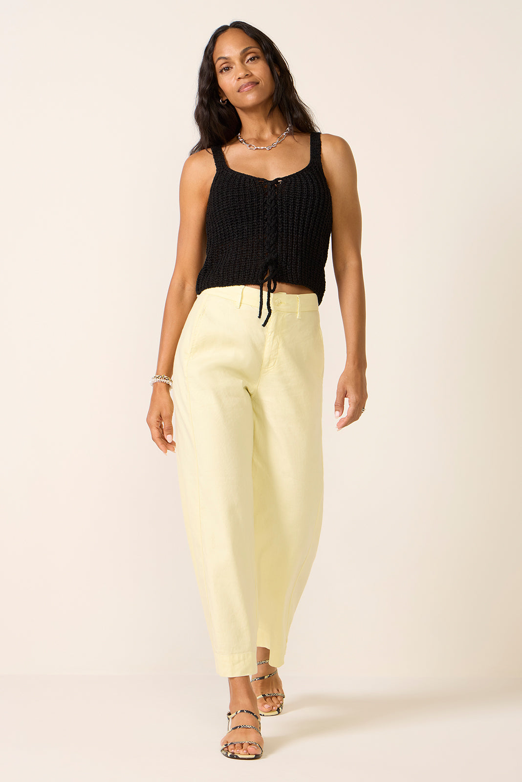 Tatum Lace Up Sweater Tank