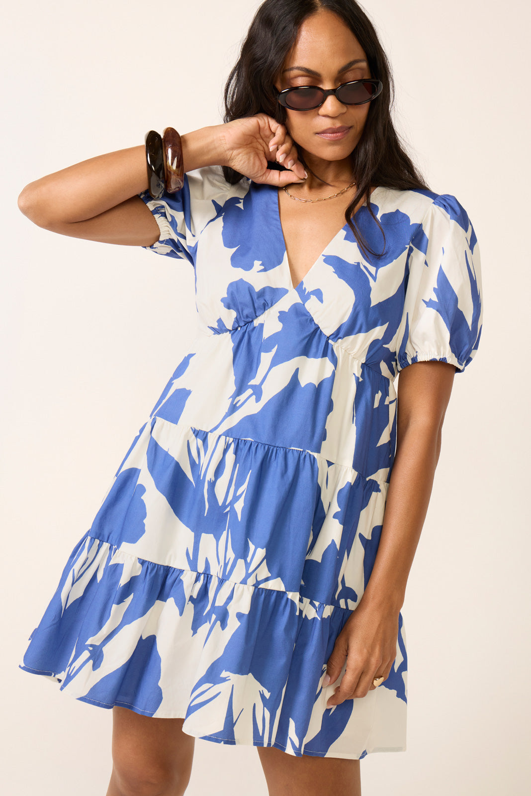 SS V Neck Mini Dress