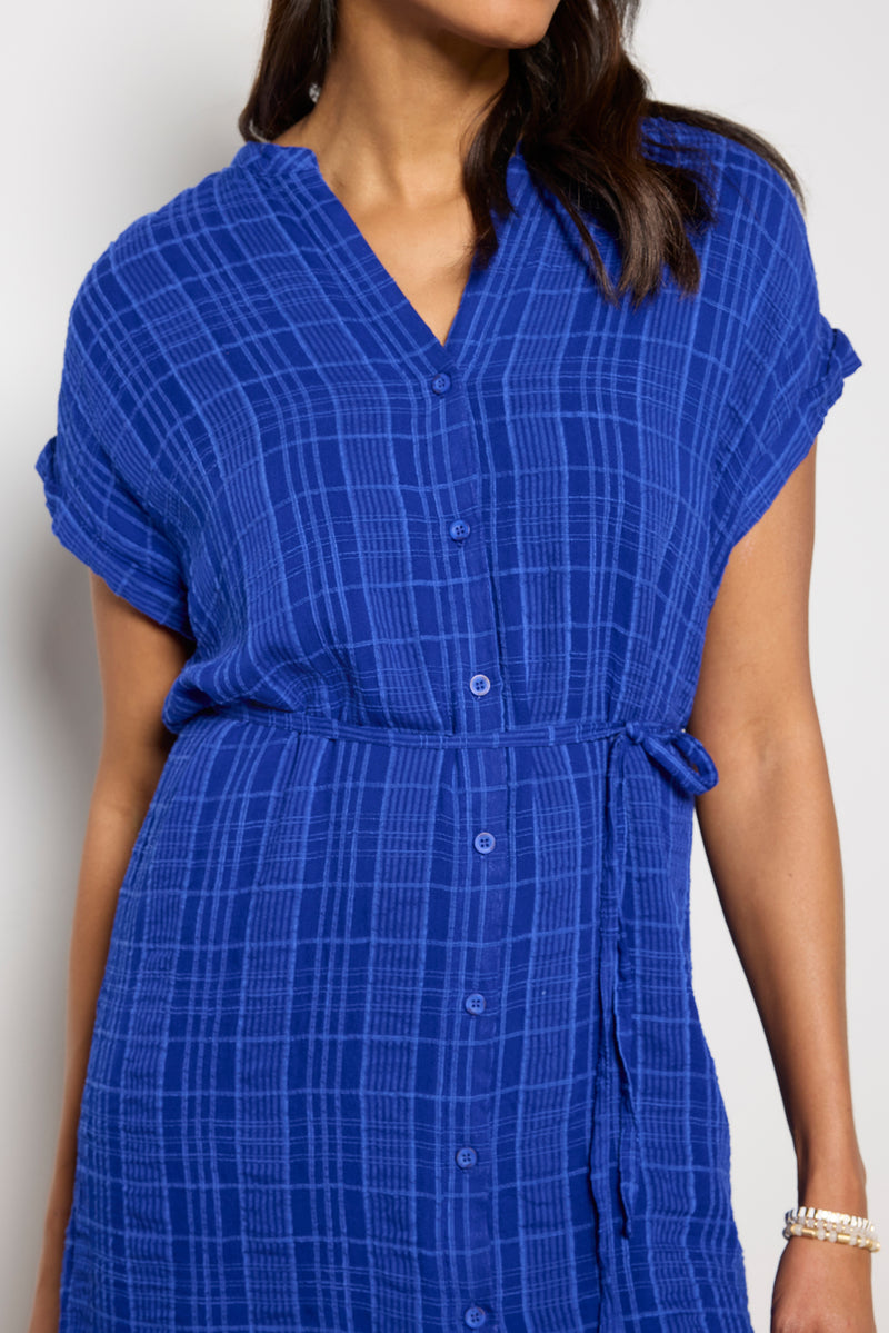 SHIRRED RELAXED SHORT DRESS TALES OF TIME