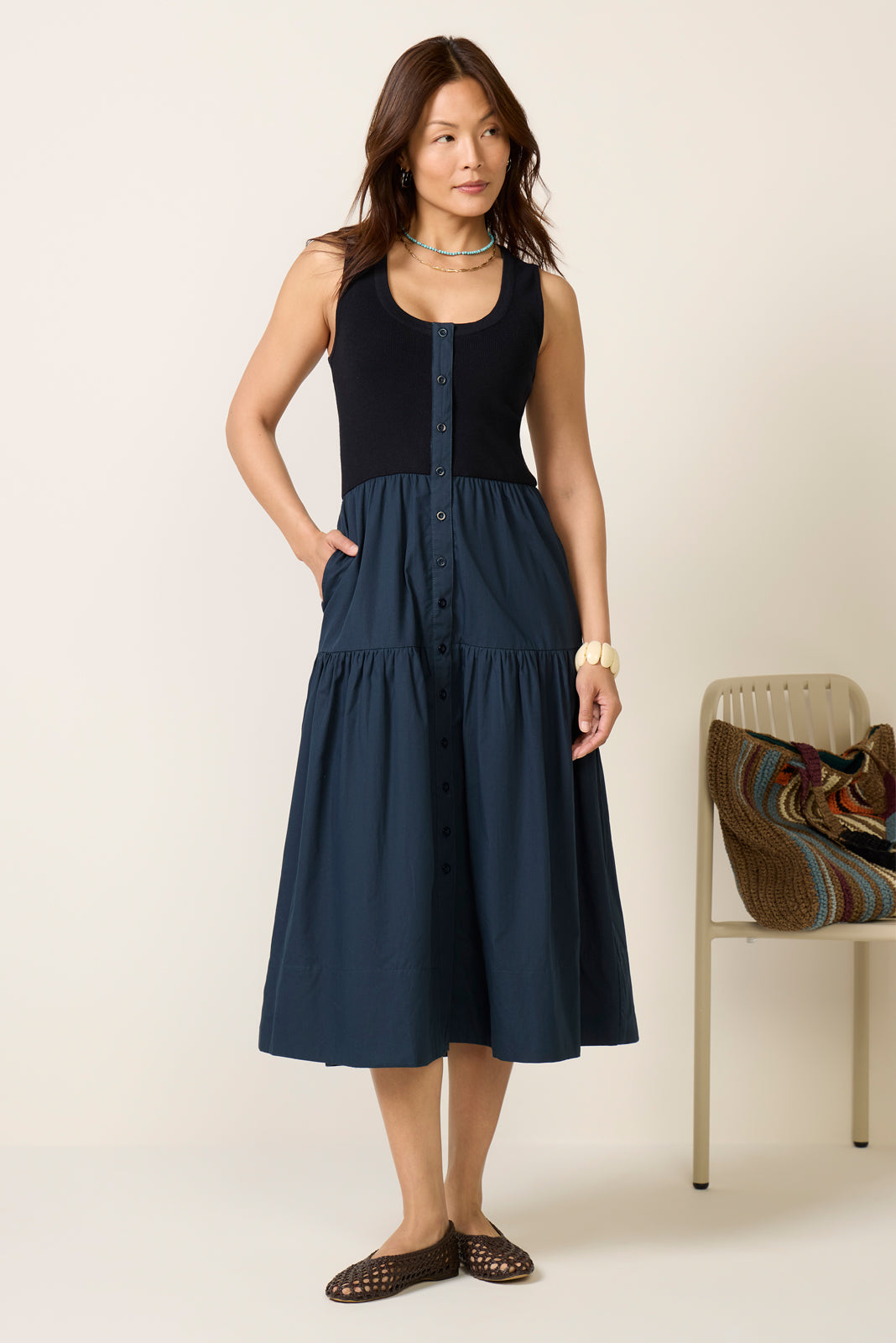 deres 12th dress dark navyワンピース　サイズ2 Gilly Navy Regular 2in1 Dress | FatFace USA
