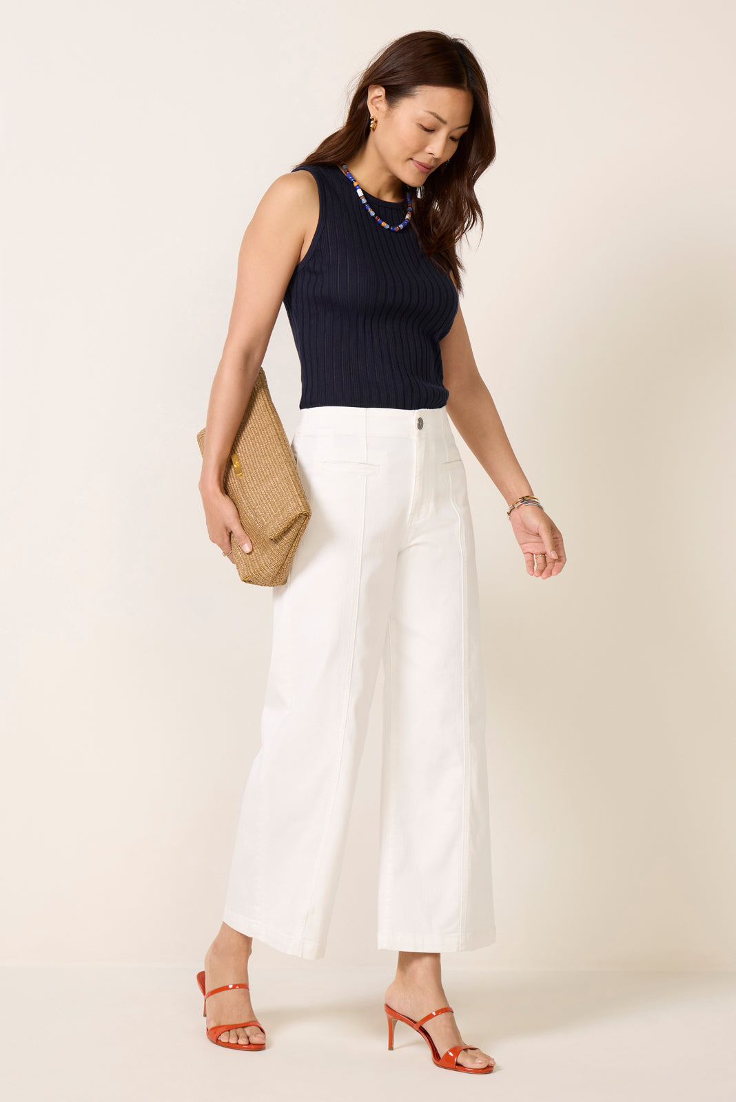 Meg Wide Leg W/ Stitch Detail