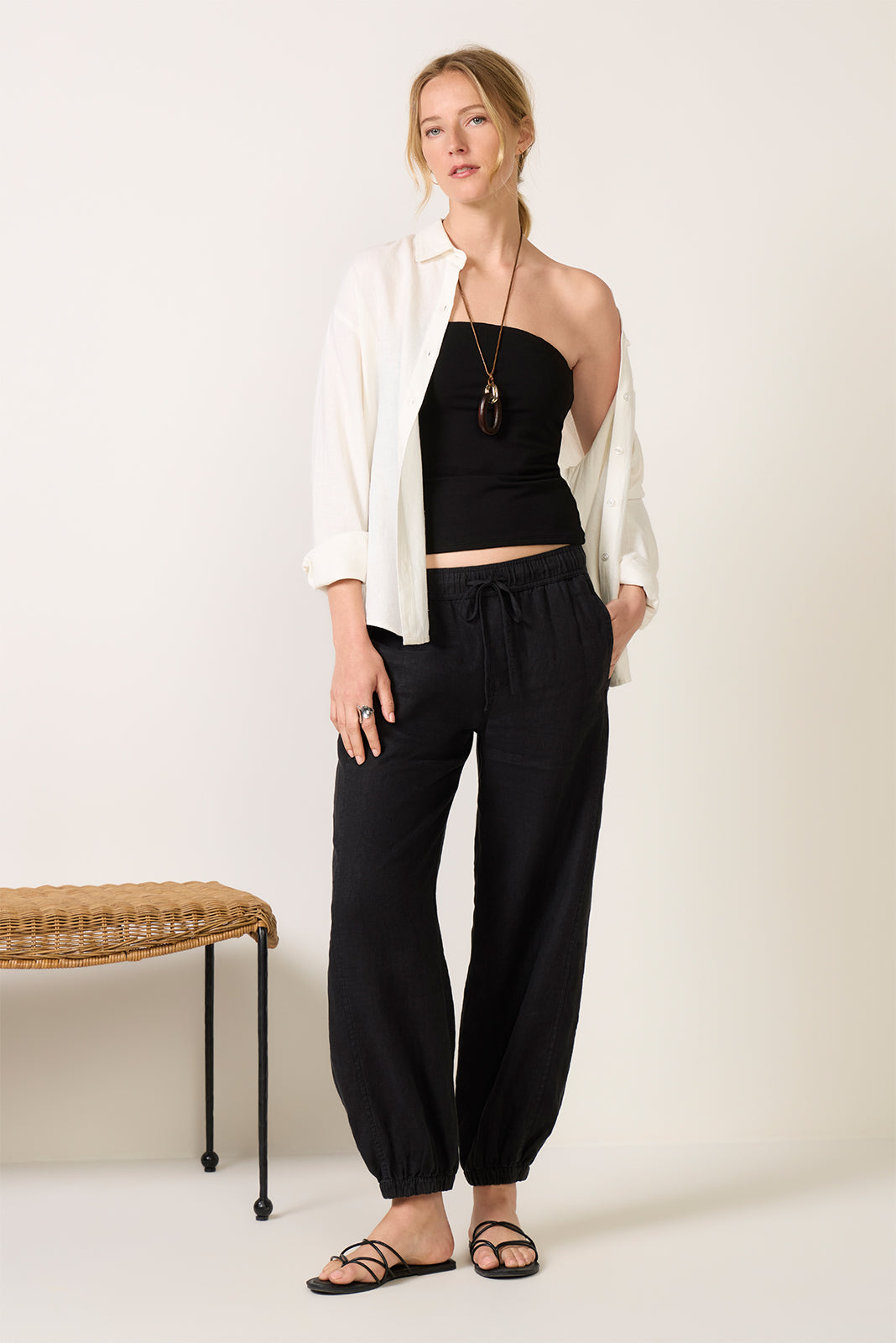 Melody Micro Linen Balloon Pant