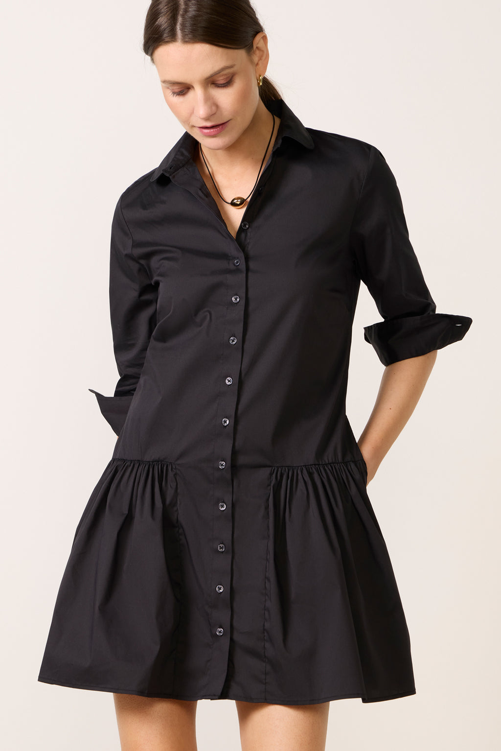 blue dress for baby girl The Drop Waist Shirt Dress