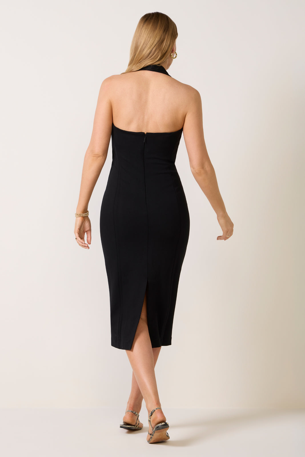 SPANX Women's SPANXshape Ponte Halter Midi Dress in Black Top size M SPANX Women's SPANXshape Ponte Halter Midi Dress in Black Top size M