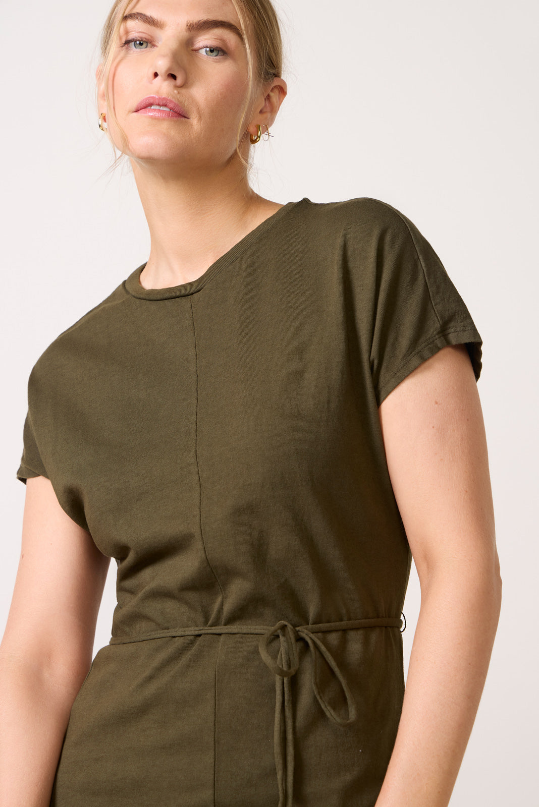 MICHAEL STARS Women's Lilia T-Shirt Midi Dress, Size XL, Green
