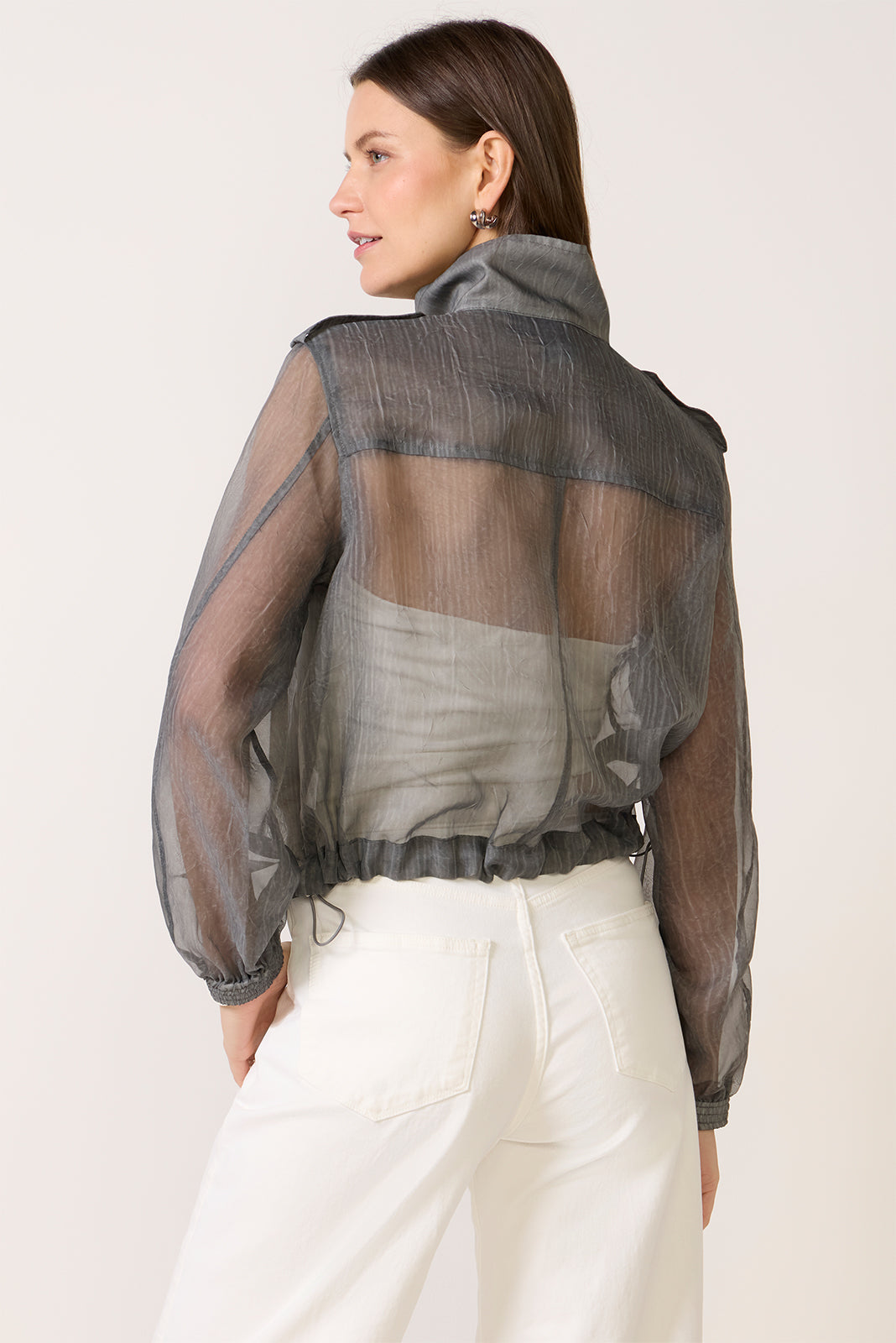 新品✨Theory 24SS SHEER BOMBER AIRY COTTON James Sheer Bomber