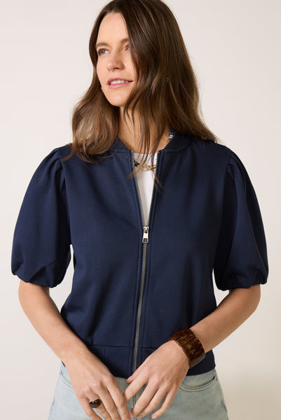 トップス AMOMMA PUFF SLEEVE SWEAT navy Jordan Puff Sleeve Sweatshirt