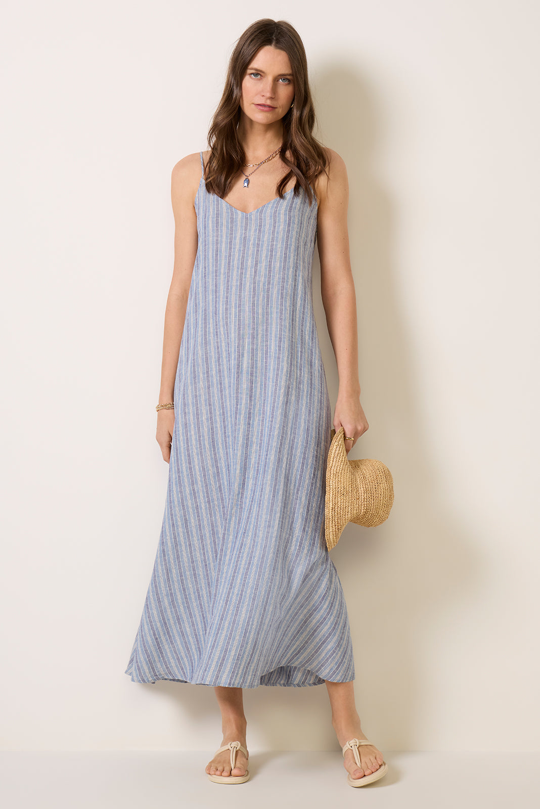 striped dress midi Sandcomber Striped Midi Dress