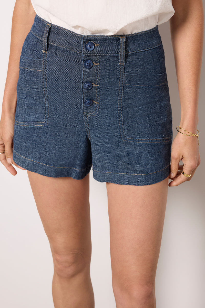 Jolene Linen Leopard Print Short