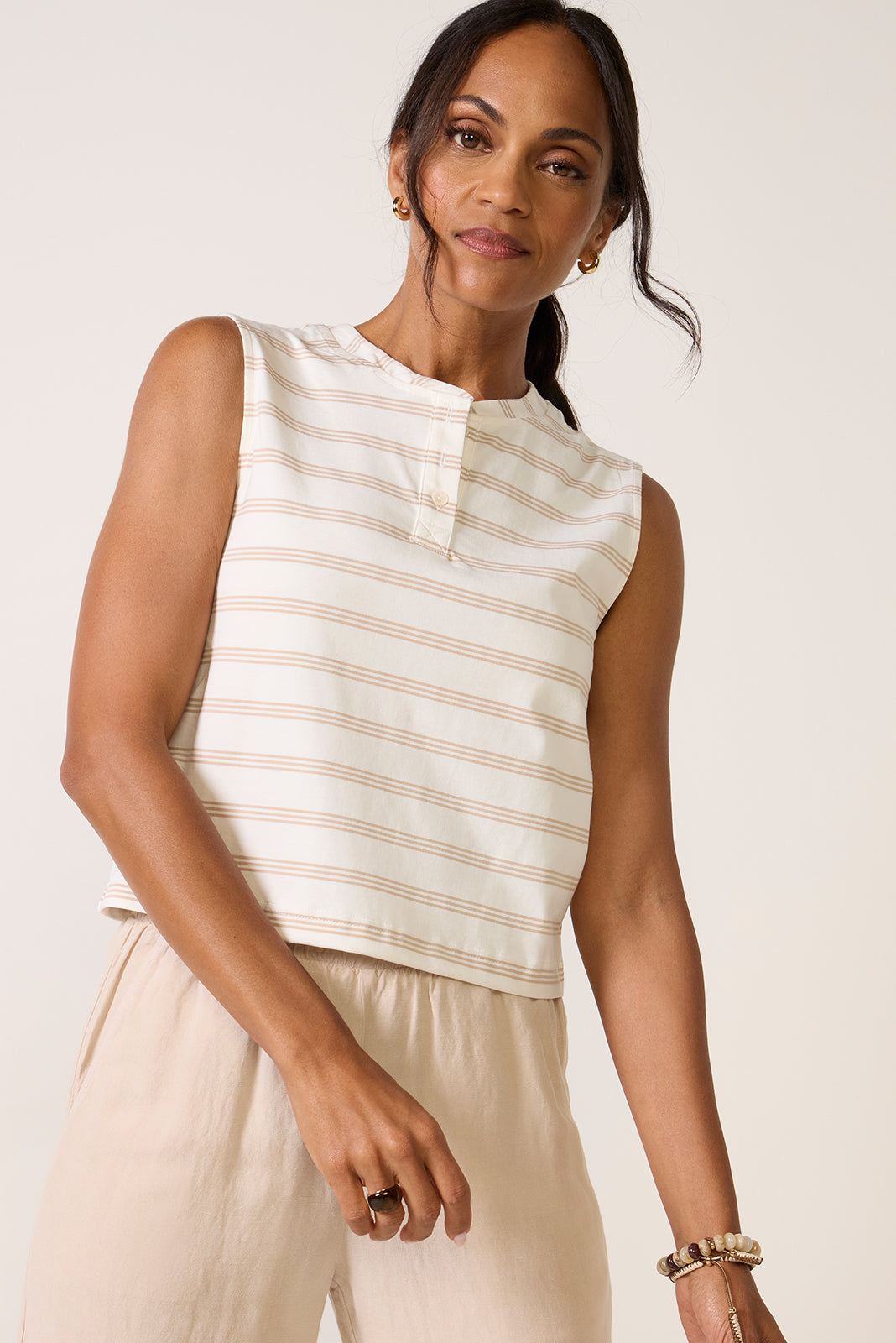 Jonah Sleeveless Henley Top