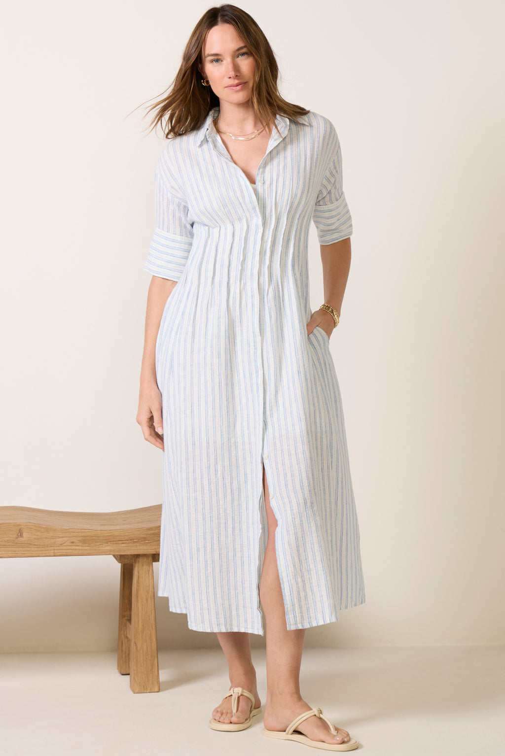 savoye linen tuxedo shirt dress Shona Joy Savoye Linen Tuxedo Shirt Dress Biscuit Size 8