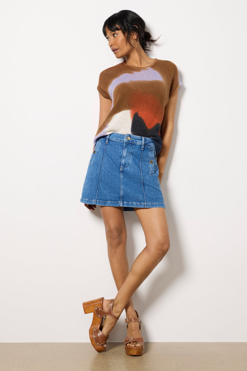 Paige Long Sleeve Top - Earth - SIZE SMALL
